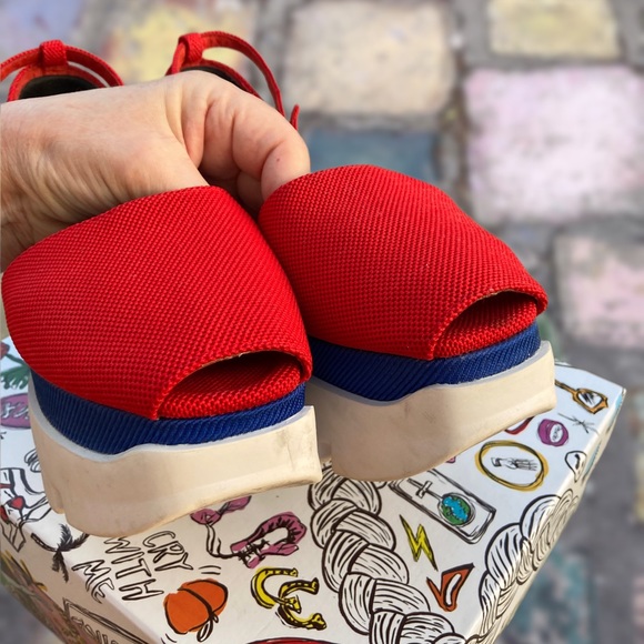 Free People Jeffrey Campbell Emery Flatform, 9 Red White Blue $135 preloved - Picture 6 of 12